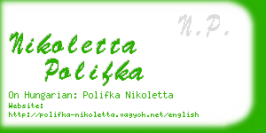 nikoletta polifka business card